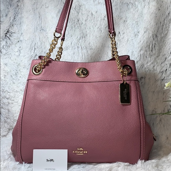 Coach purse bag NEW Pebbled leather EDIE turn-lock - Picture 12 of 12